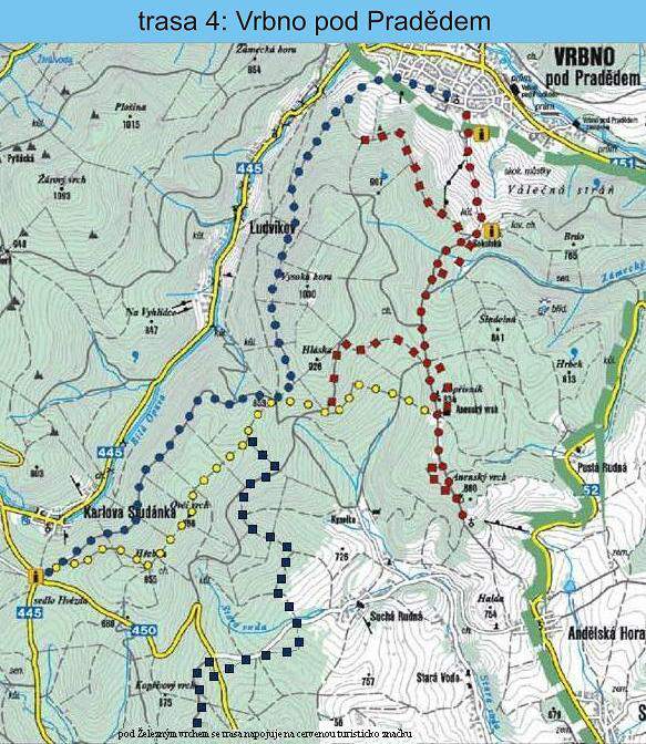 Bkask trasy Vrbno pod Praddem - Such Rudn - Karlova Studnka, Hvzda